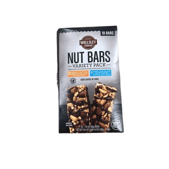 Wellsley Farms Nut Bars Variety Pack, 18 ct. - ShelHealth.Com