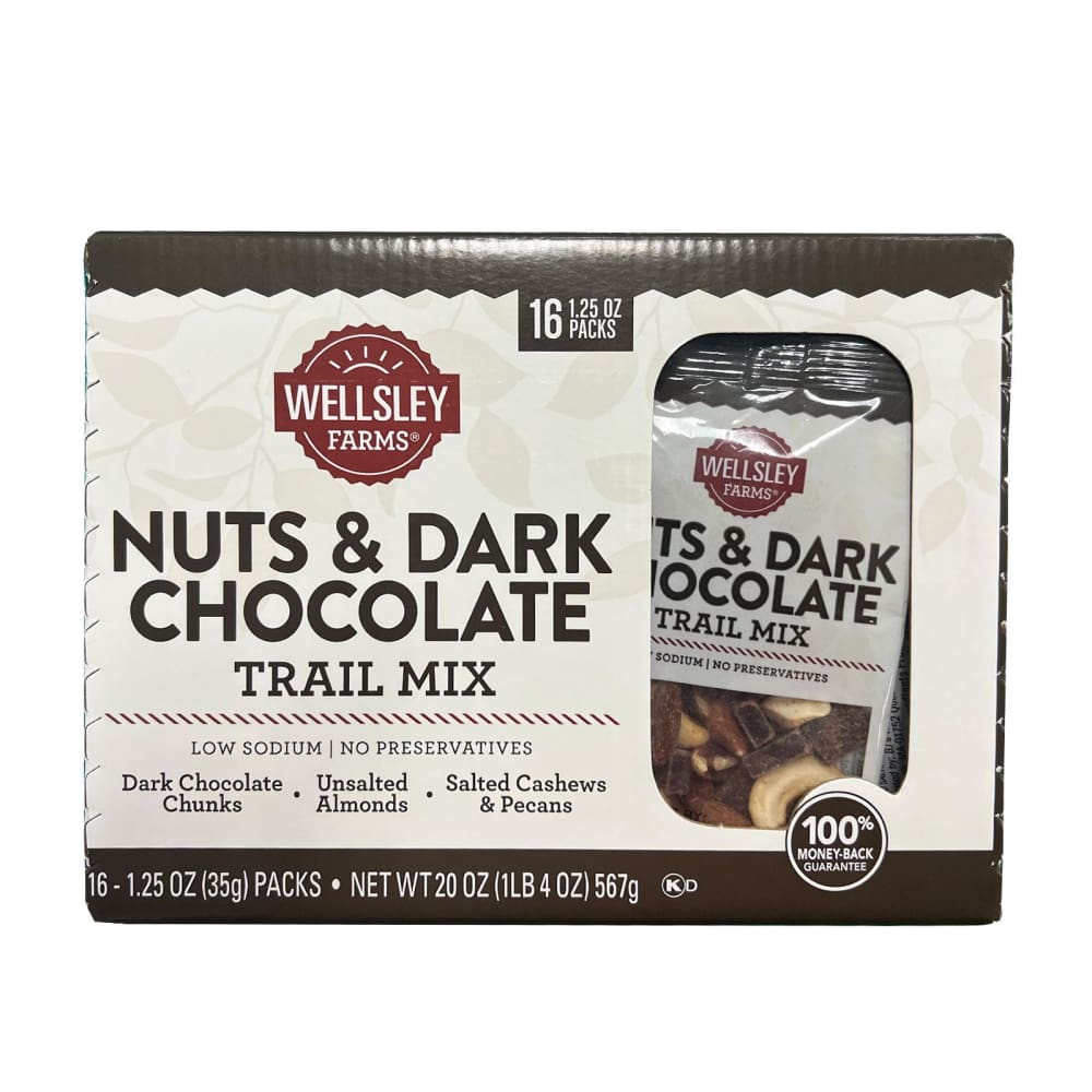 Wellsley Farms Nuts & Dark Chocolate Trail Mix 16 pk. - Wellsley Farms