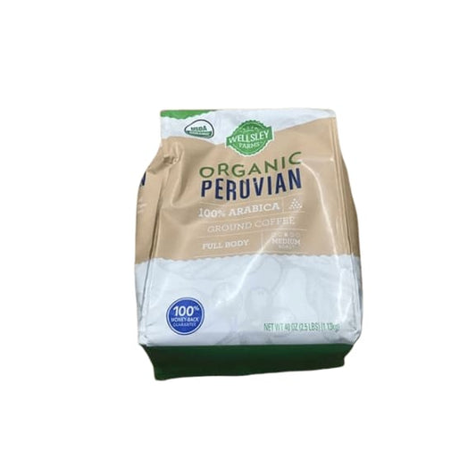Wellsley Farms Organic Peruvian Ground Coffee, 40 oz. - ShelHealth.Com