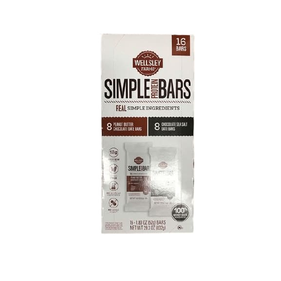 Wellsley Farms Wellsley Farms Simple Protein Bars, 16 ct.