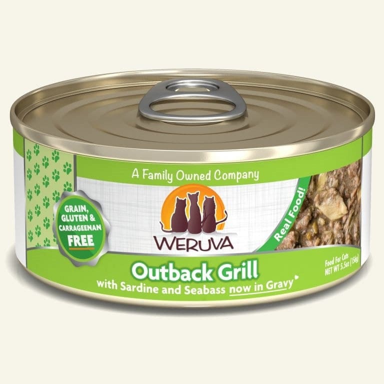 Weruva Cat Outback Grill with Sardine and Seabass in Gravy 5.5oz. Case Of 24 - Pet Supplies - Weruva
