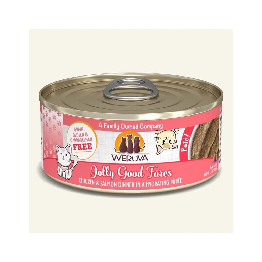 Weruva Cat Pate Jolly Good Fares Chicken and Salmon Dinner 5.5oz. (Case Of 8) - Pet Supplies - Weruva