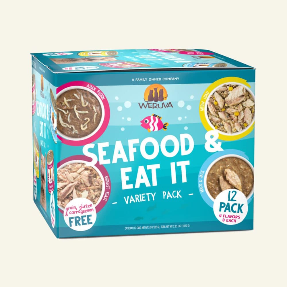Weruva Cat Seafood and Eat It! Variety Pack 3oz. (Case Of 12) - Pet Supplies - Weruva