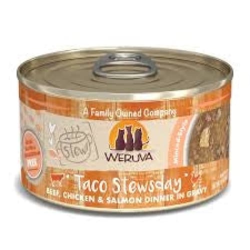 Weruva Cat Stew! Taco Stewsday Beef; Chicken and Salmon 2.8oz (Case Of 12) - Pet Supplies - Weruva