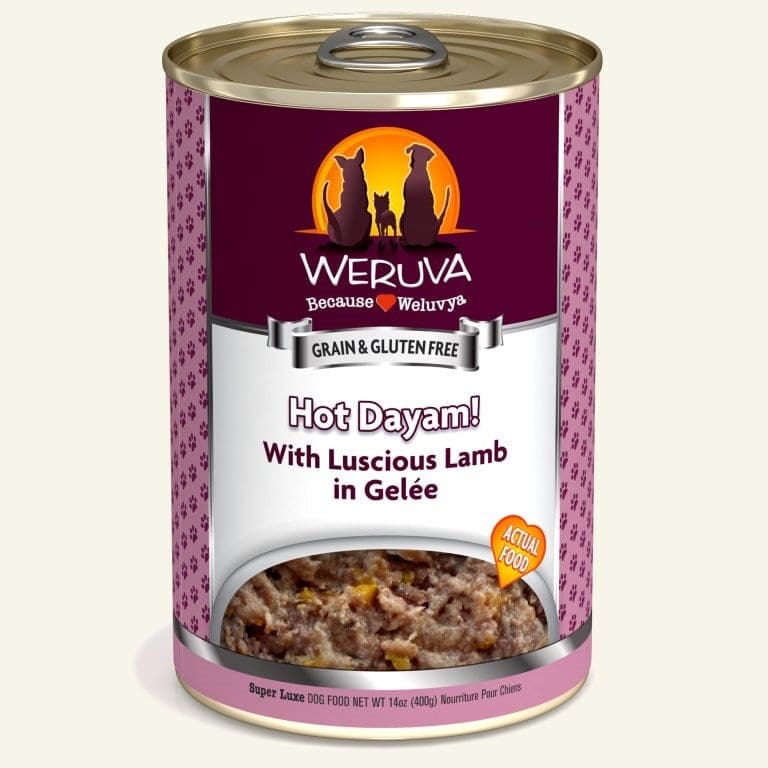 Weruva Dog Hot Dayam! with Luscious Lamb in Gel?e 14oz. Case Of 12 - Pet Supplies - Weruva