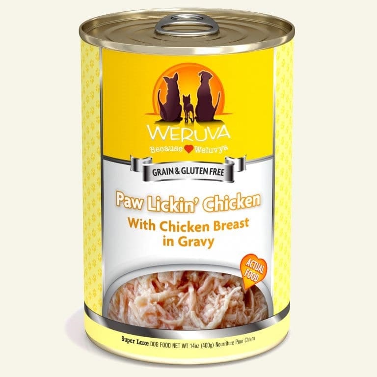 Weruva Dog Paw Lickin? Chicken with Chicken Breast in Gravy 14oz. Case Of 12 - Pet Supplies - Weruva