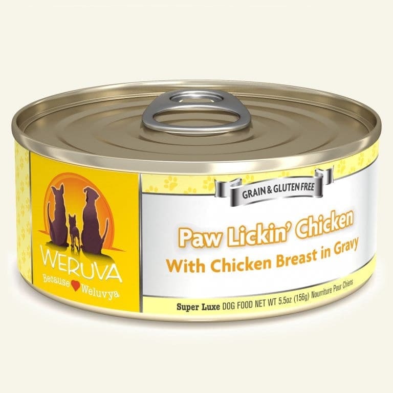 Weruva Dog Paw Lickin? Chicken with Chicken Breast in Gravy 5.5oz. Case Of 24 - Pet Supplies - Weruva