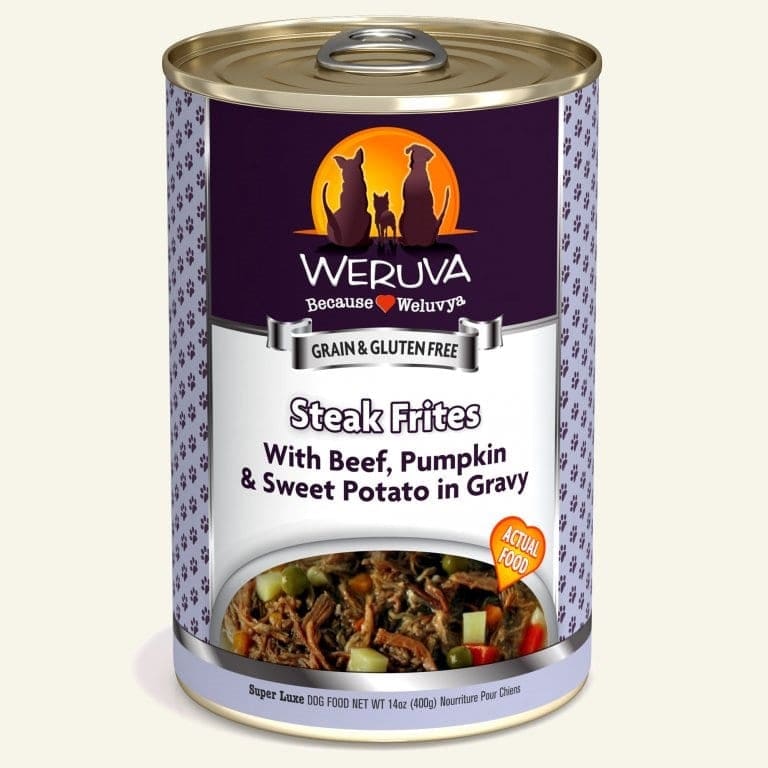 Weruva Dog Steak Frites with Beef Pumpkin & Sweet Potato in Gravy 14oz. Case Of 12 - Pet Supplies - Weruva