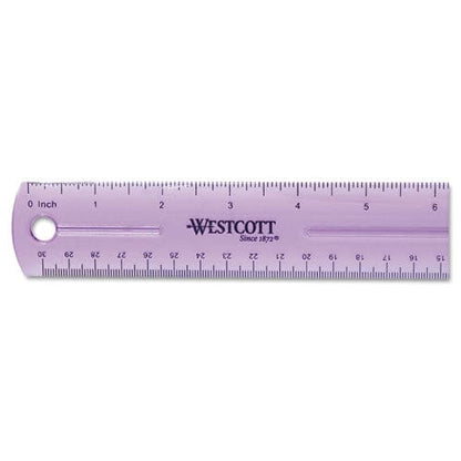 Westcott 12 Jewel Colored Ruler Standard/metric Plastic - School Supplies - Westcott®