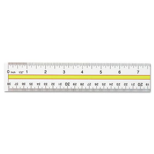 Westcott Acrylic Data Highlight Reading Ruler With Tinted Guide 15 Long Clear/yellow - School Supplies - Westcott®