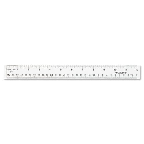 Westcott Clear Flexible Acrylic Ruler Standard/metric 12 Long Clear - School Supplies - Westcott®