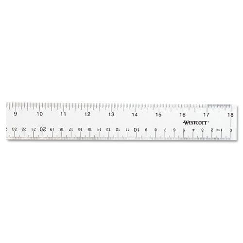 Westcott Clear Flexible Acrylic Ruler Standard/metric 18 Long Clear - School Supplies - Westcott®