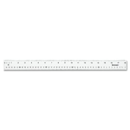 Westcott Clear Flexible Acrylic Ruler Standard/metric 18 Long Clear - School Supplies - Westcott®