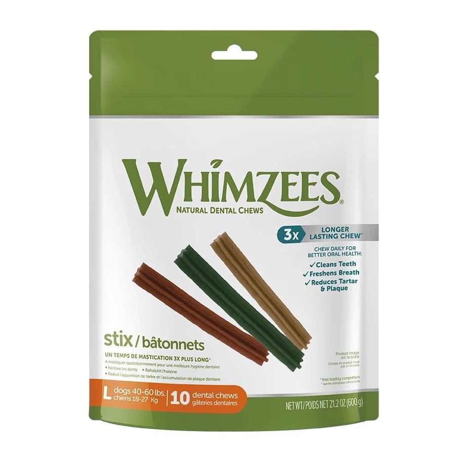 Whimzees Stix Large 14.8 Oz. Bag - Pet Supplies - Whimzees