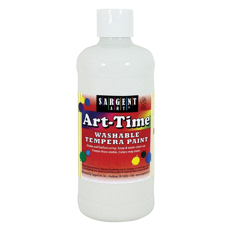 White Art-Time Washable Paint 16 Oz (Pack of 12) - Paint - Sargent Art Inc.