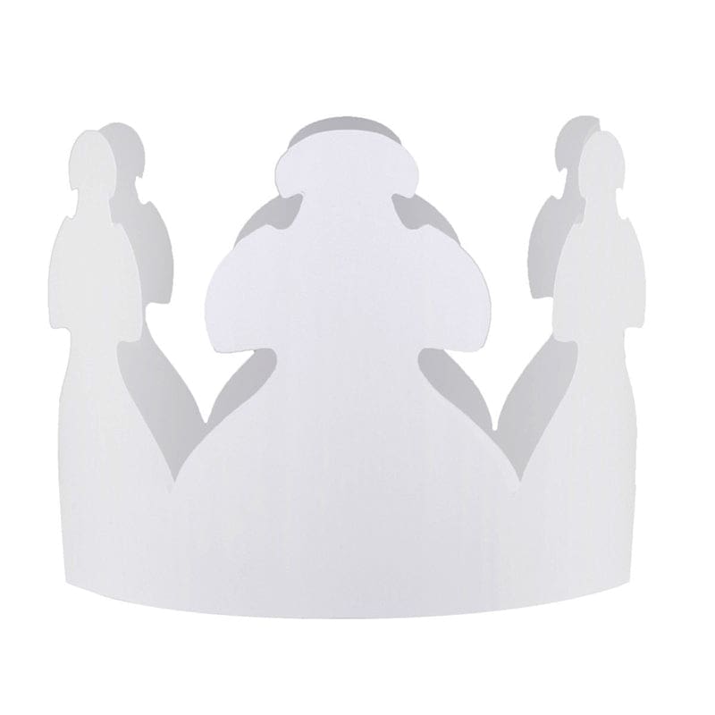White Crowns Pack Of 24 (Pack of 6) - Crowns - Hygloss Products Inc.