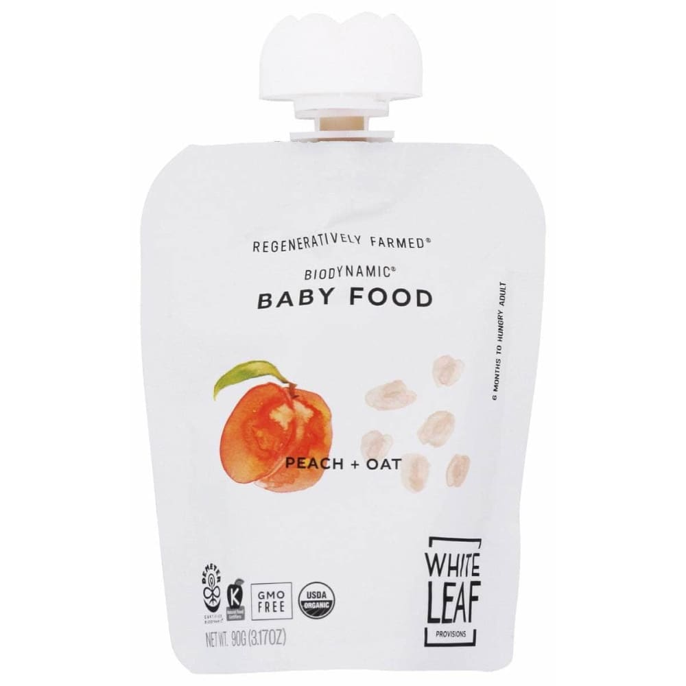 WHITE LEAF PROVISIONS Baby > Baby Food WHITE LEAF PROVISIONS Baby Food Peach Oat, 3.17 oz