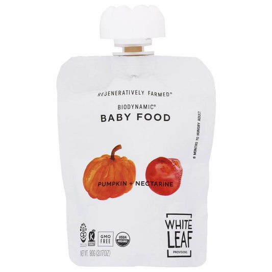 WHITE LEAF PROVISIONS Baby > Baby Food WHITE LEAF PROVISIONS Baby Food Pumpkin Nectrne, 3.17 oz