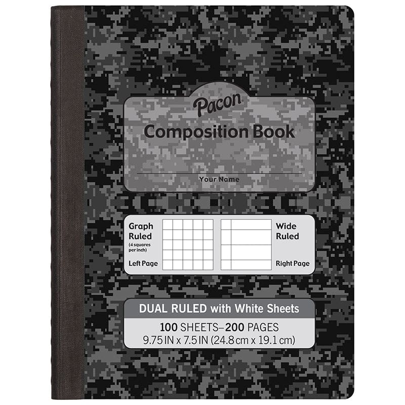 White Page Dual Ruled Composition Book (Pack of 10) - Note Books & Pads - Dixon Ticonderoga Co - Pacon