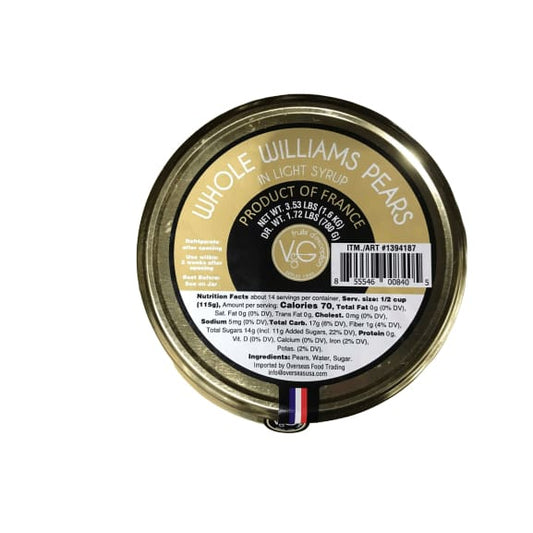 Whole Williams Pears In Light Syrup, 3.53 lbs - ShelHealth.Com