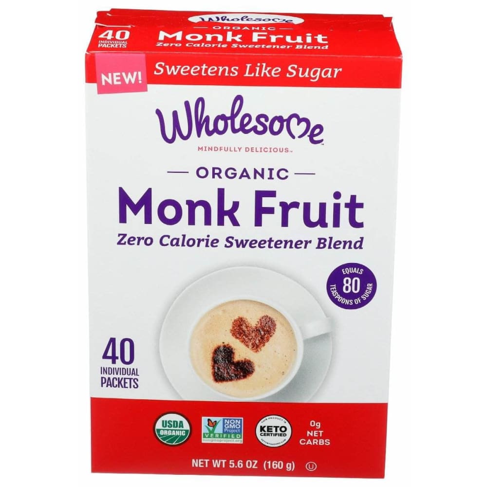 WHOLESOME Wholesome Organic Monk Fruit 40 Packets, 5.6 Oz
