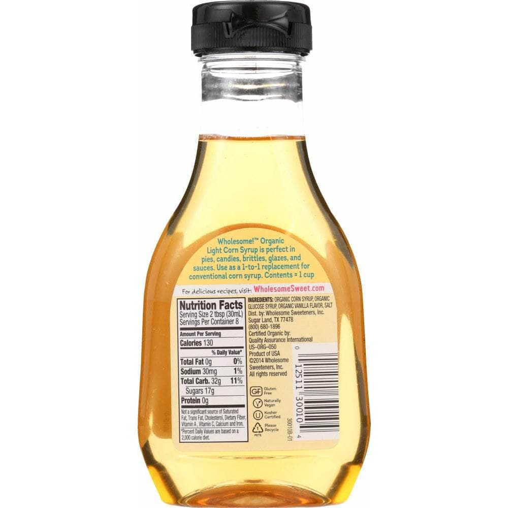 Wholesome Wholesome Sweeteners Organic Light Corn Syrup, 11.2 oz