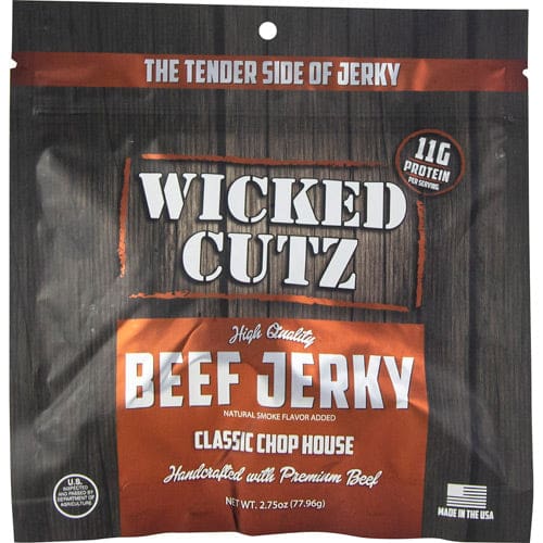 Wicked Cutz Beef Jerky Classic Chop House 2.75 oz - Wicked Cutz
