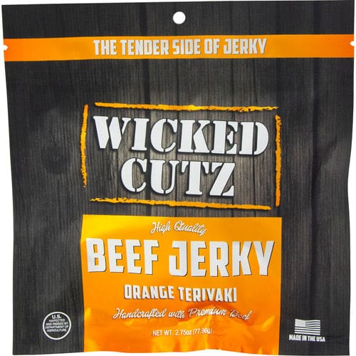 Wicked Cutz Beef Jerky Orange Teriyaki 2.75 oz - Wicked Cutz