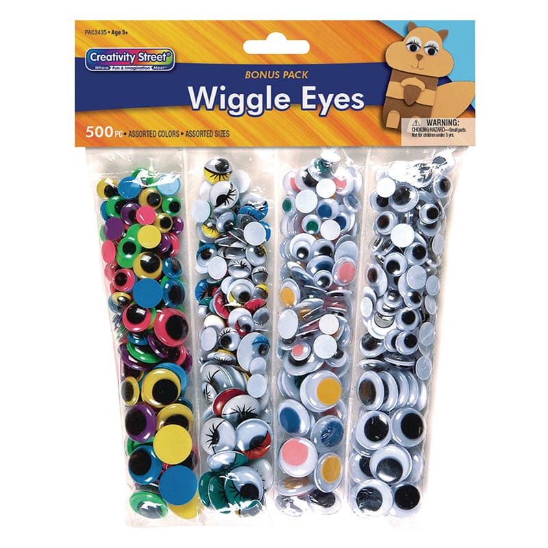 Wiggle Eyes 500 Asst. - Wiggle Eyes - Dixon Ticonderoga Co - Pacon
