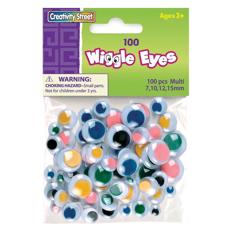 Wiggle Eyes Asst Size Multi 100/Pk (Pack of 12) - Wiggle Eyes - Dixon Ticonderoga Co - Pacon