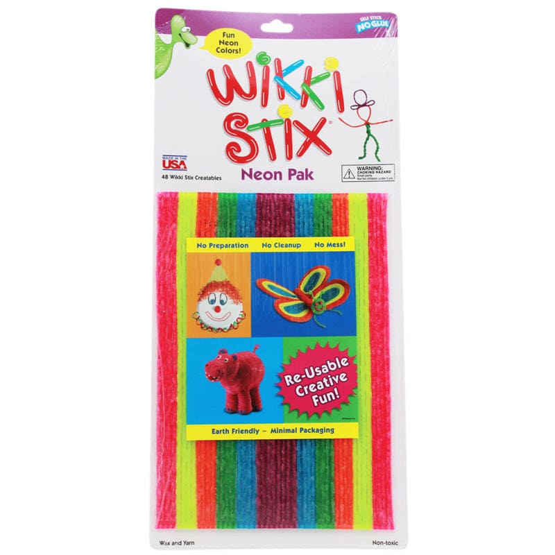 Wikki Stix Neon Colors 8In 48Pk (Pack of 6) - Art & Craft Kits - Wikki Stix