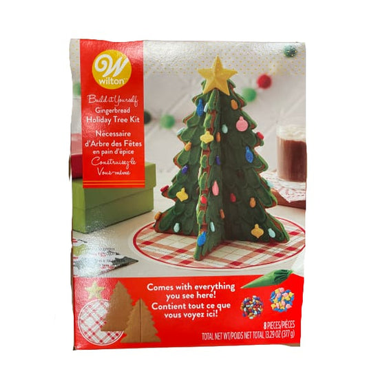 Wilton Ready to Build Gingerbread Christmas Tree Kit 8-Piece - Wilton