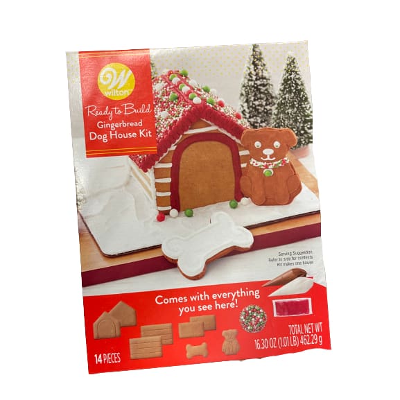 Wilton Ready-to-Build Gingerbread Dog House Kit 14-Piece - Wilton