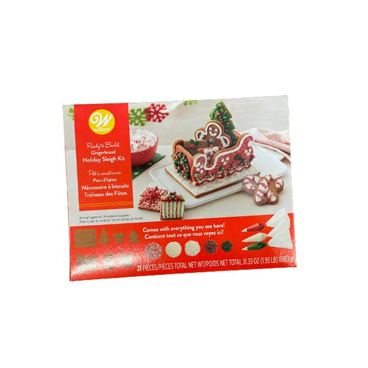 Wilton Ready to Build Gingerbread Holiday Sleigh Kit 21-Piece - Wilton