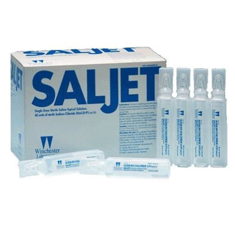 Winchester Laboratories Saljet Saline Topical Solution 30Ml Box of 40 - Wound Care >> Basic Wound Care >> Irrigation Solution - Winchester