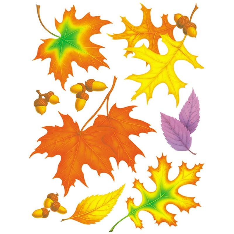 Window Cling Fall Leaves 12 X 17 (Pack of 12) - Window Clings - Eureka