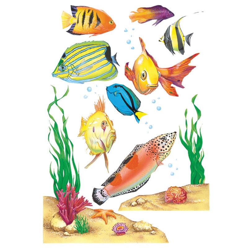Window Cling Fish 12 X 17 (Pack of 12) - Window Clings - Eureka