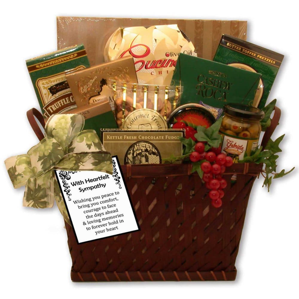 With Sincere Sympathy Gift Basket for Condolences and Bereavement - Gift Baskets - With Sincere