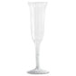 WNA Classic Crystal Plastic Wine Glasses On Pedestals 5 Oz Clear Fluted 10/pack 24 Packs/carton - Food Service - WNA
