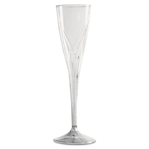 WNA Classicware One-piece Champagne Flutes 5 Oz Clear Plastic 10/pack 10 Packs/carton - Food Service - WNA