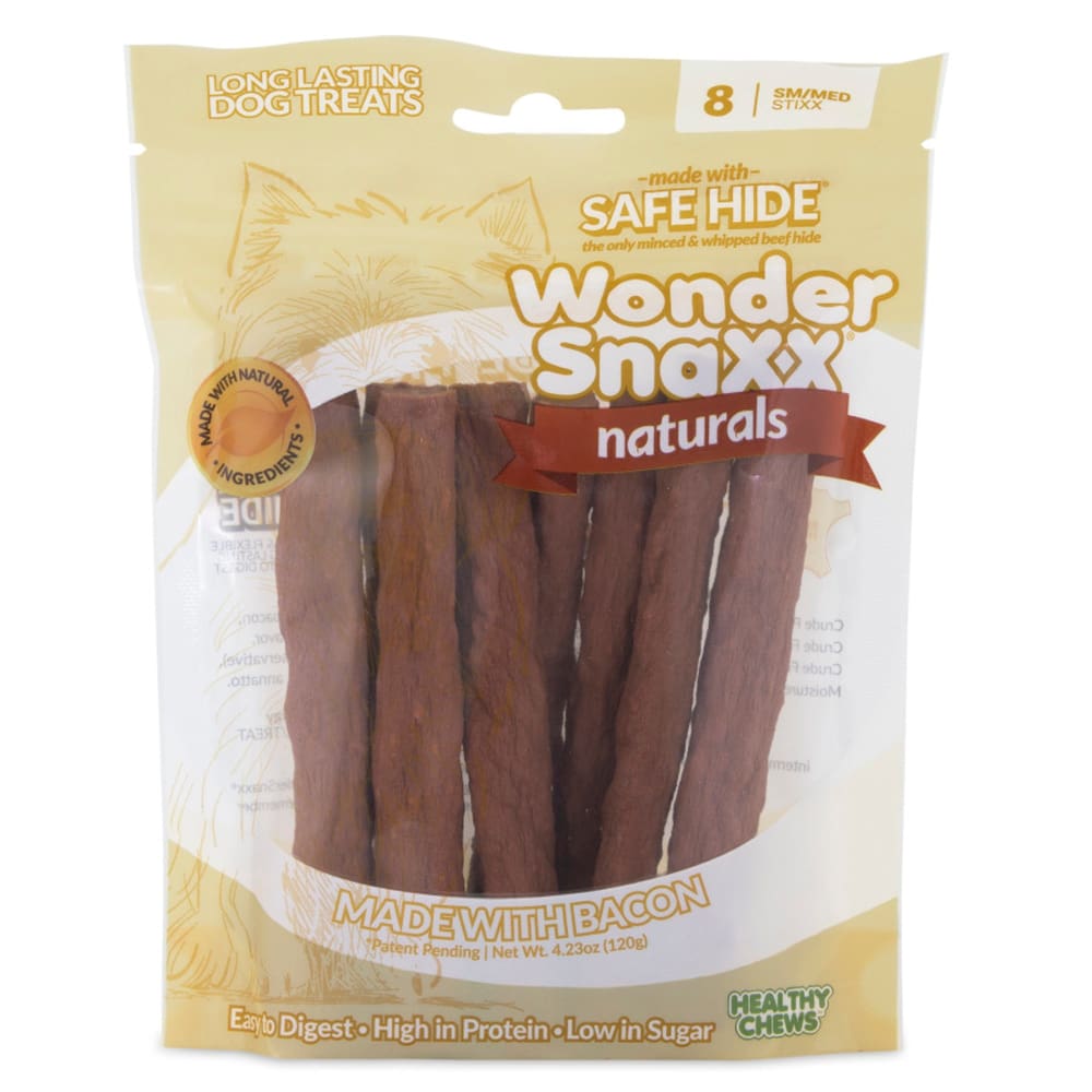 Wonder SnaXX Naturals StiXX Dog Treat Bacon 1ea-8 ct; SM-MD - Pet Supplies - Wonder