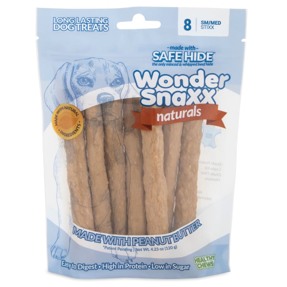 Wonder SnaXX Naturals StiXX Dog Treat Peanut butter 1ea/8 ct SM/MD - Pet Supplies - Wonder