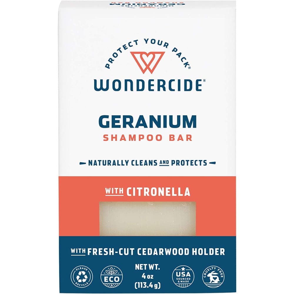 Wondercide Geranium Shampoo Bar-4 oz - Pet Supplies - Wondercide