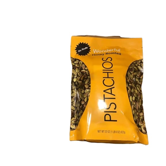 Wonderful Pistachios, No Shells Honey Roasted, 22 Ounce - ShelHealth.Com