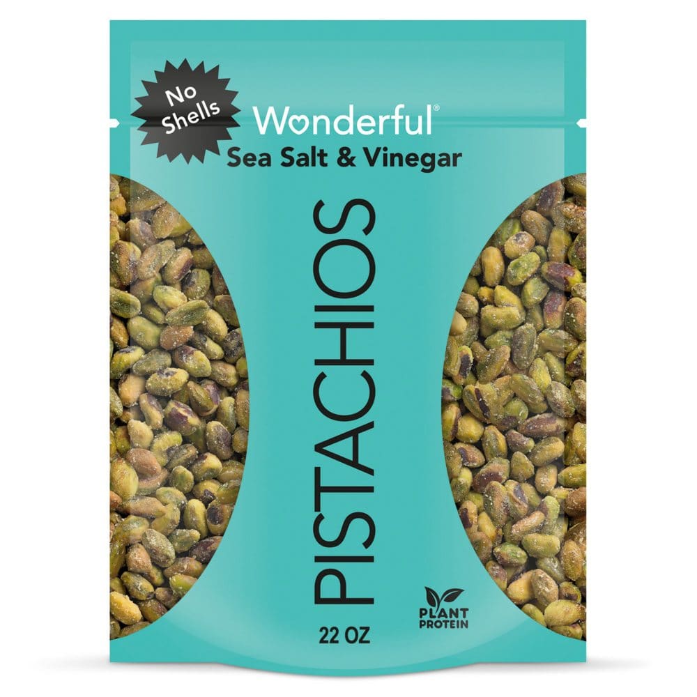 Wonderful Pistachios No Shells Sea Salt & Vinegar Flavored Nuts (22 oz.) - Trail Mix & Nuts - Wonderful Pistachios,