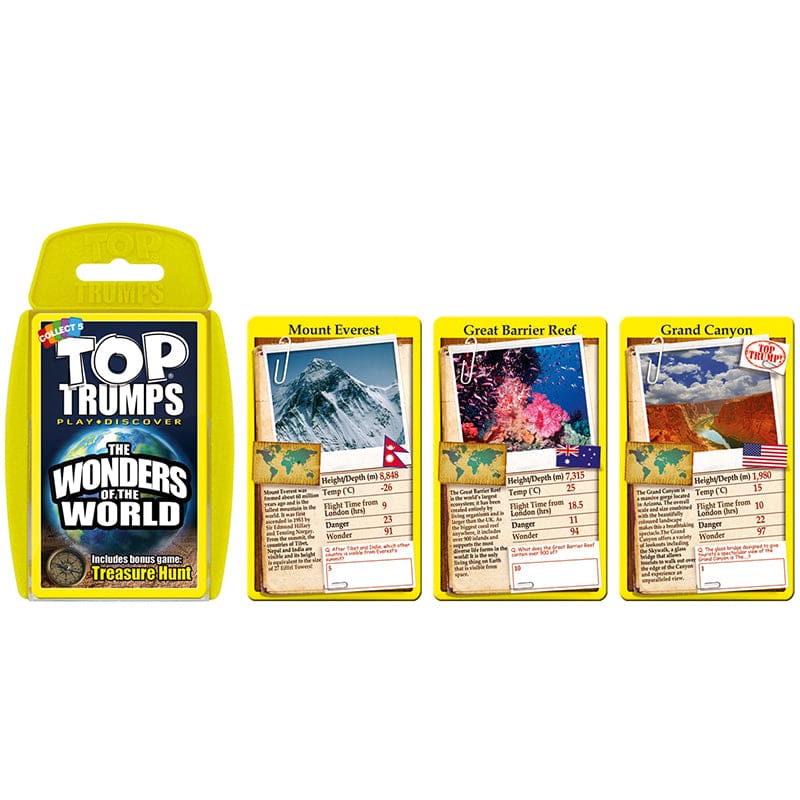 Wonders Of The World Top Trumps Card Game (Pack of 8) - Card Games - Top Trumps Usa Inc