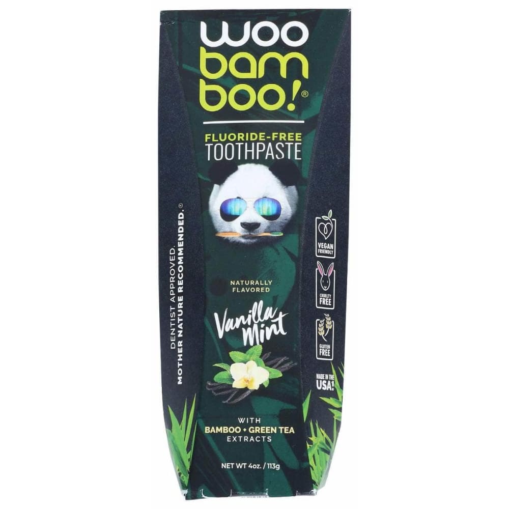 WOOBAMBOO Beauty & Body Care > Oral Care > Toothpastes & Toothpowders WOOBAMBOO Toothpaste Vanilla Mint, 4 oz