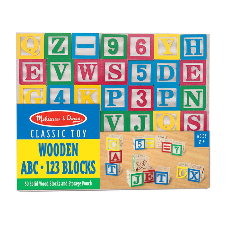 Wooden Abc/123 Blocks (Pack of 2) - Blocks & Construction Play - Melissa & Doug