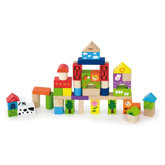 Wooden Blocks Farm Designs - Blocks & Construction Play - The Original Toy
