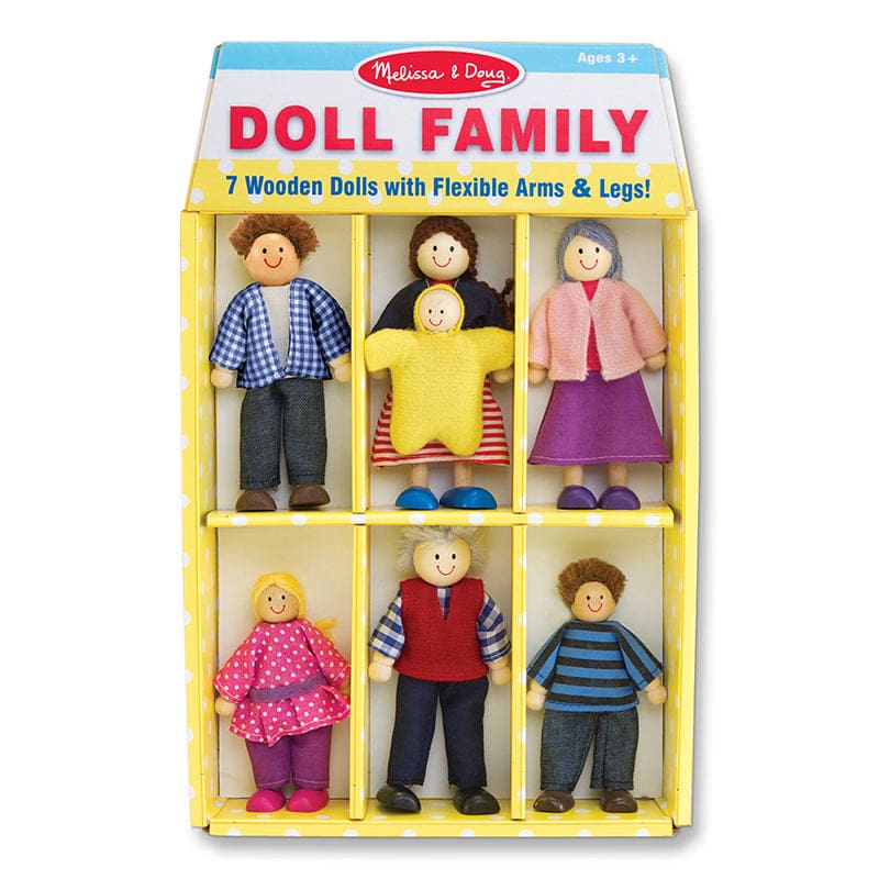 Wooden Family Doll Set - Dolls - Melissa & Doug